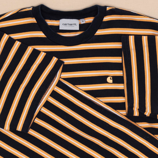 Striped Carhartt T Shirt, XL