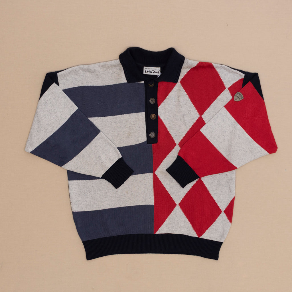 Carlo Colucci Polo Stricker, L-XL