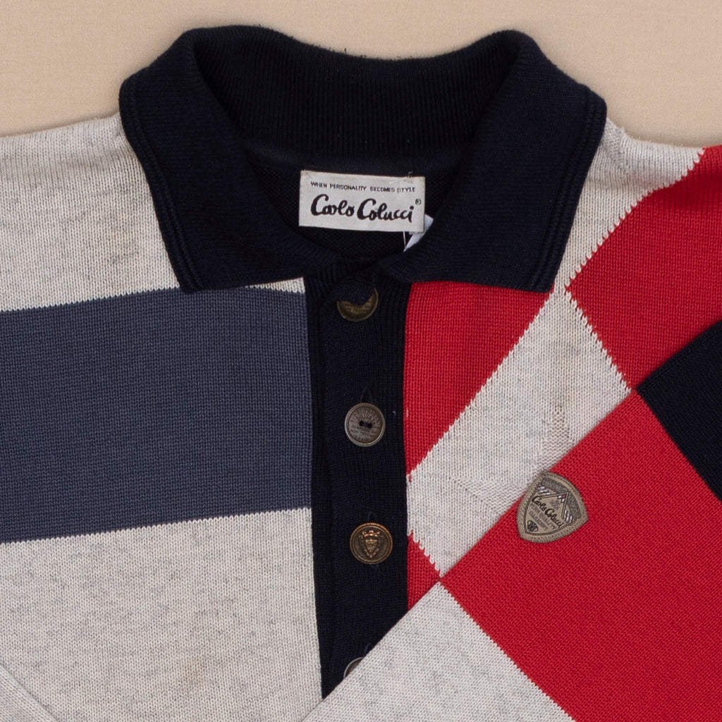 Carlo Colucci Polo Stricker, L-XL