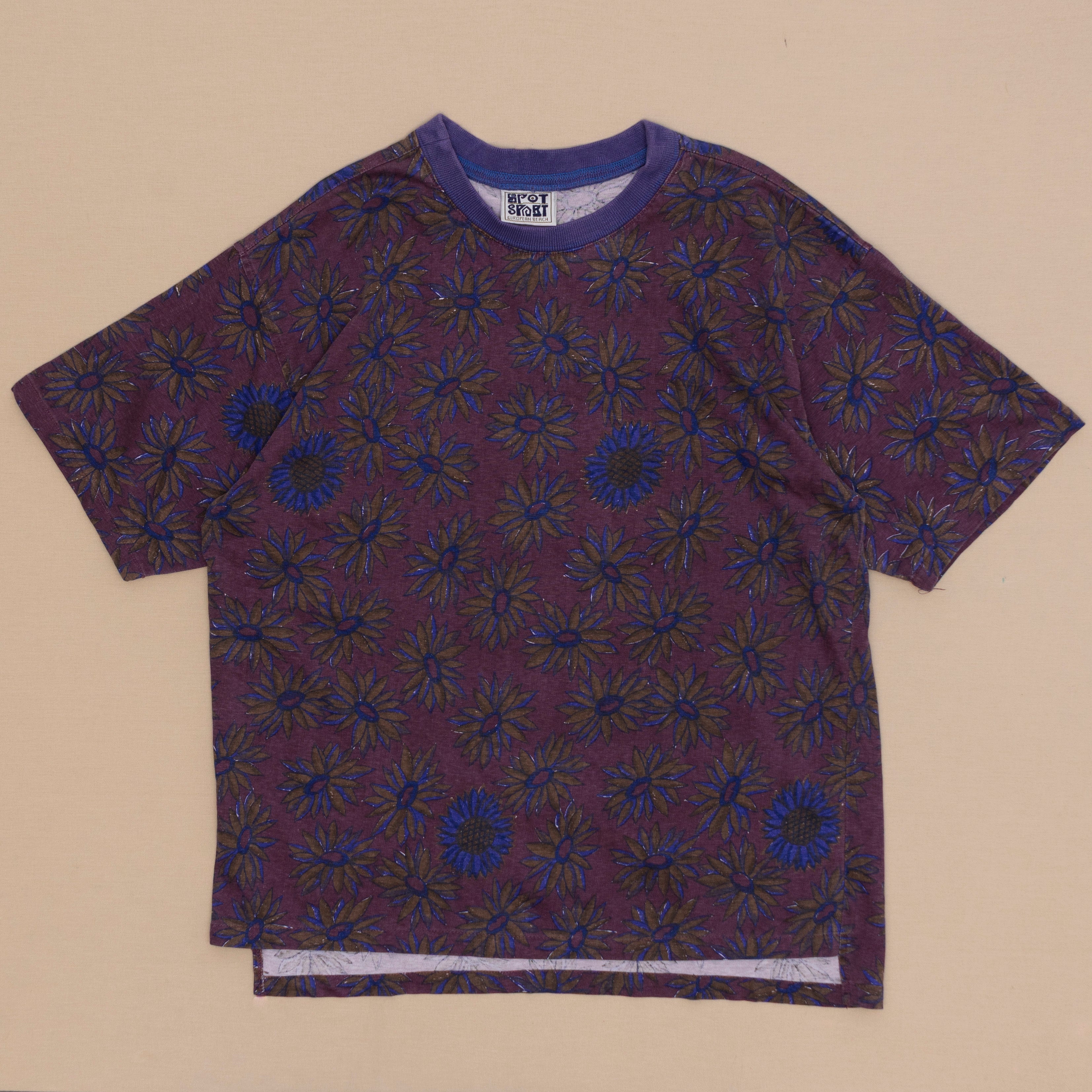 Flower AOP T Shirt, XL