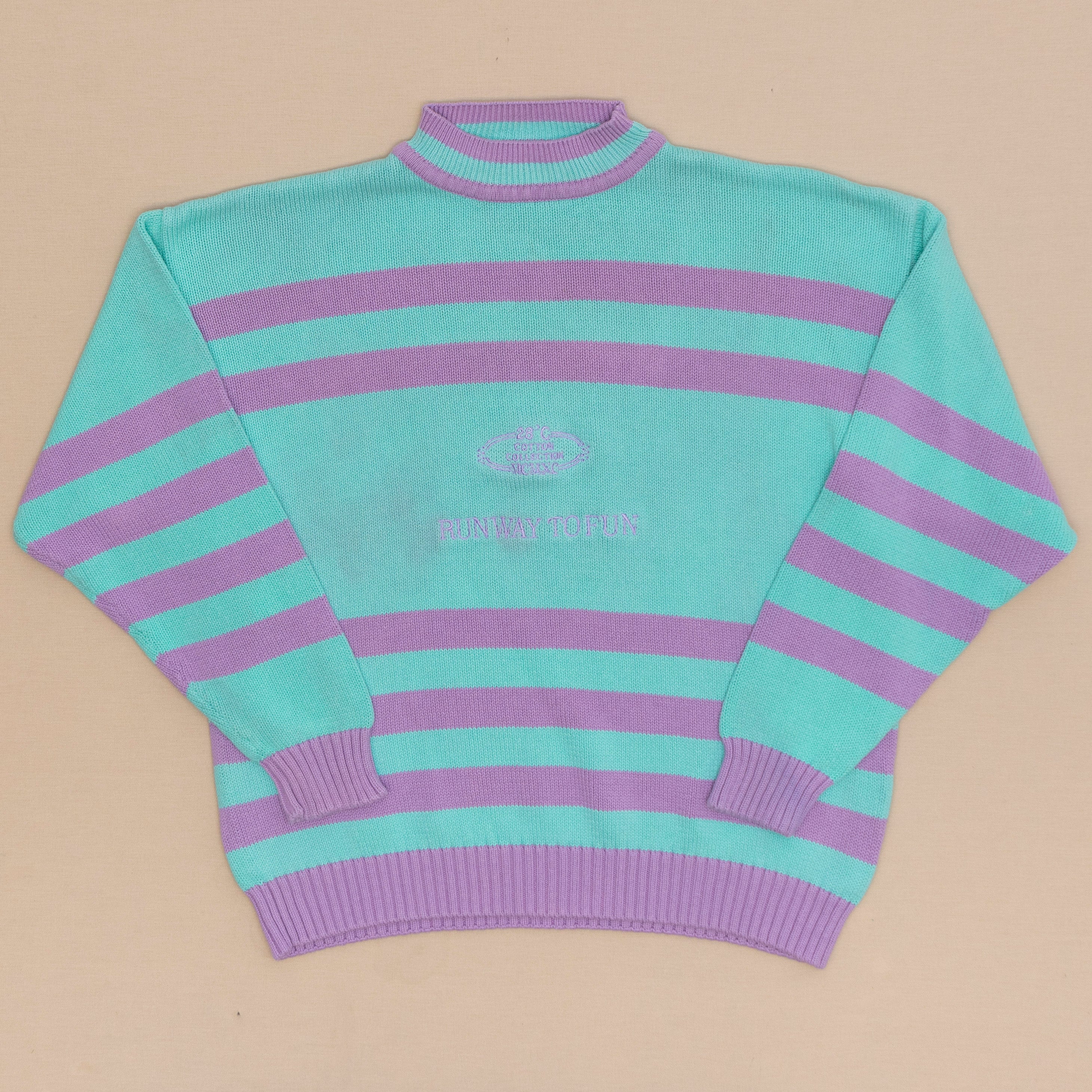 Striped Strickpullover, L