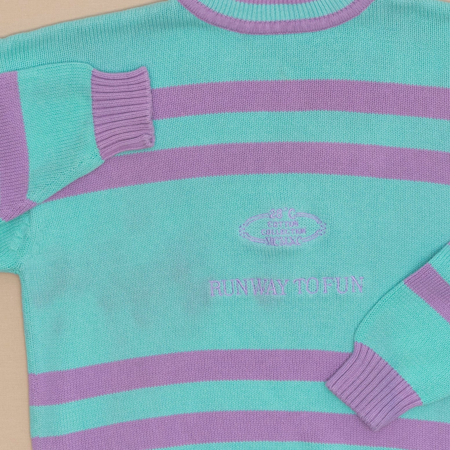 Striped Strickpullover, L