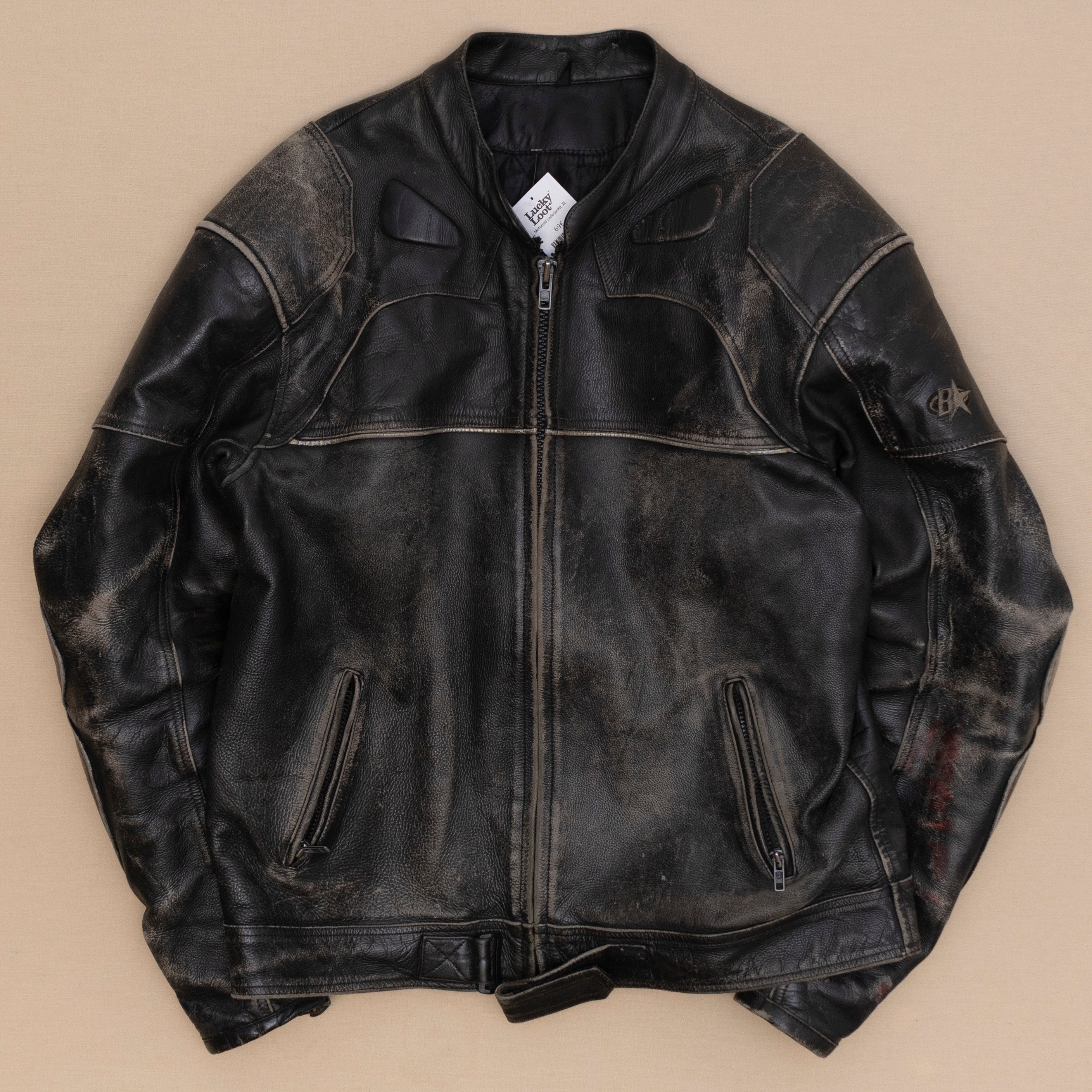 Motorrad Lederjacke, XL