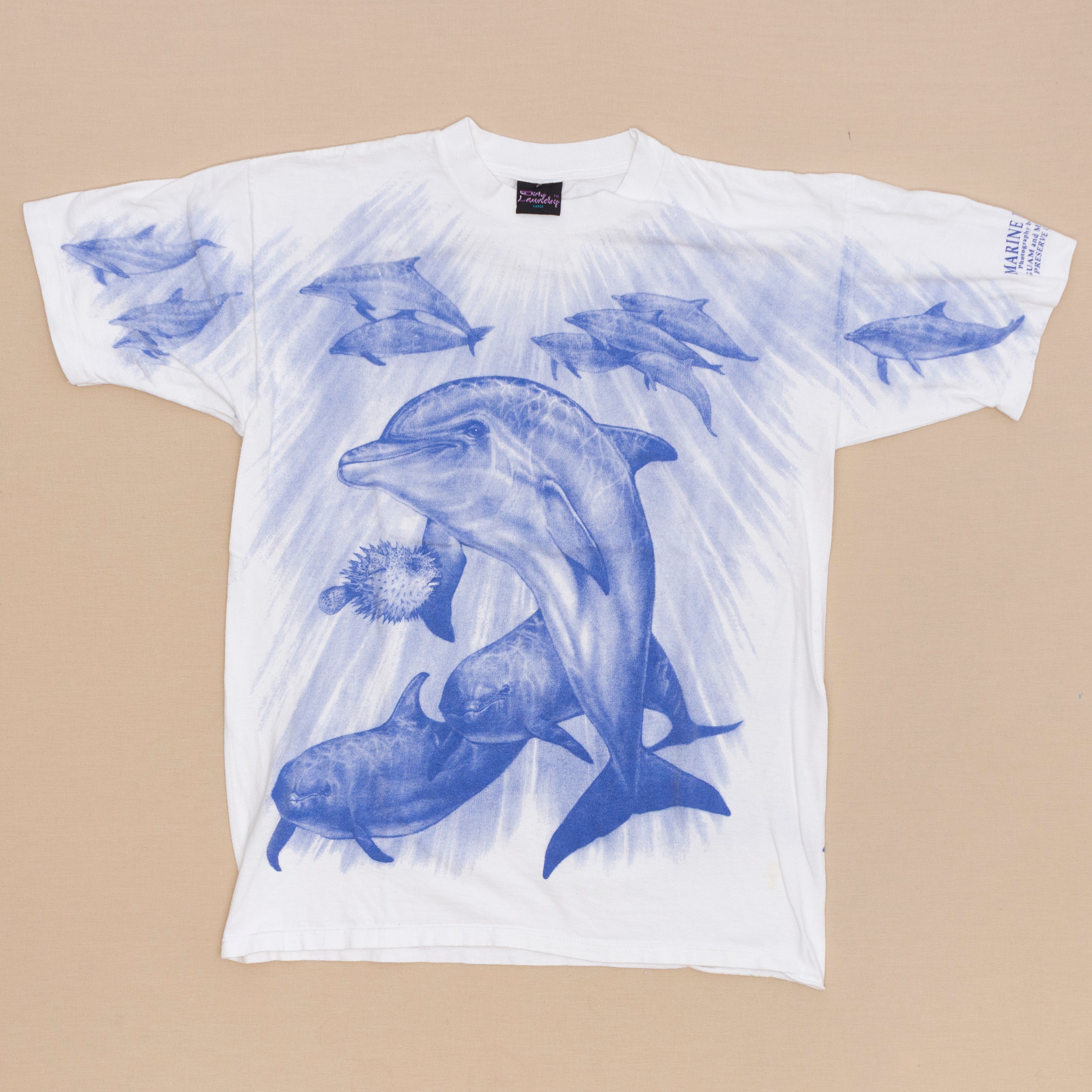 Dolphin AOP T Shirt, XL