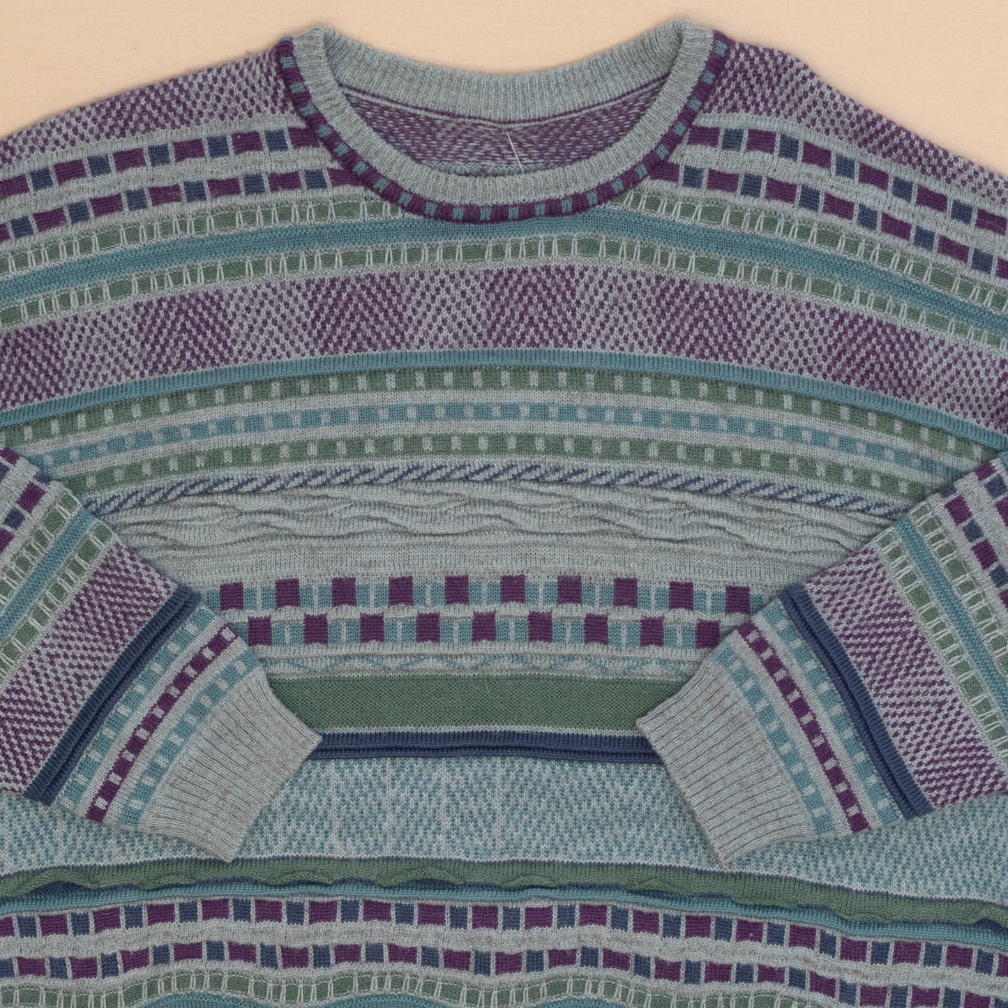 Textured Strickpullover, XL