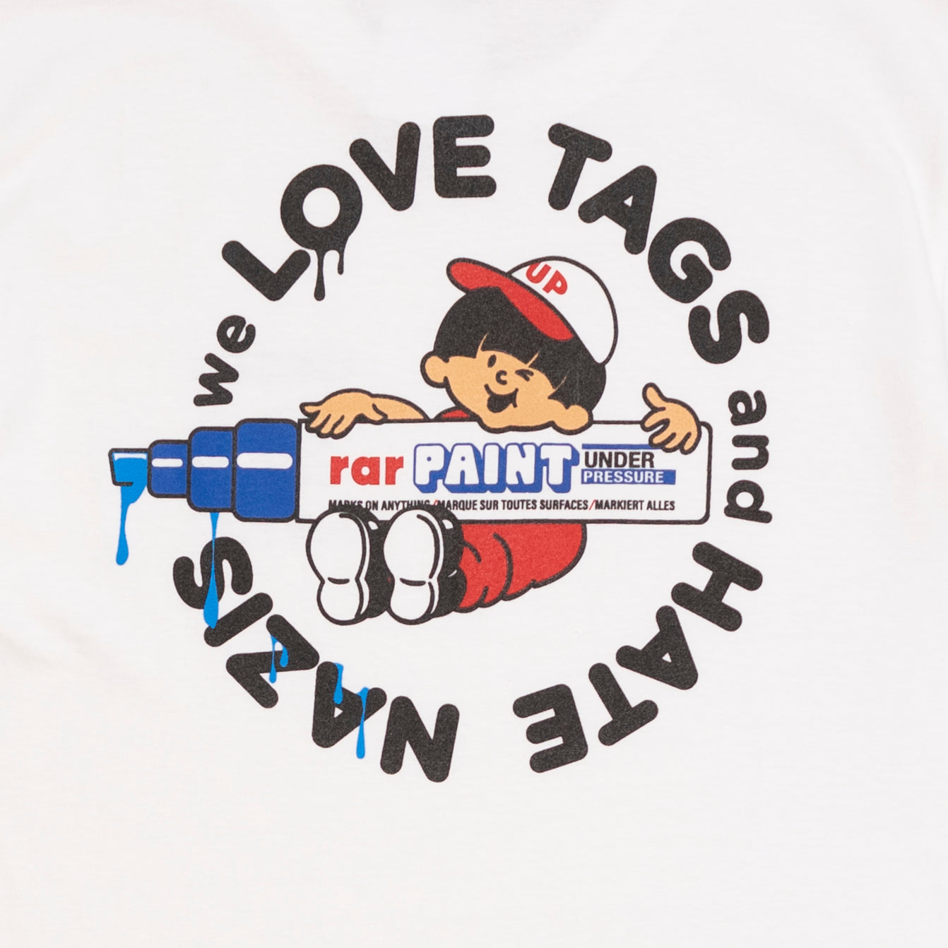 Love Tags Hate Nazis T Shirt (weiß)