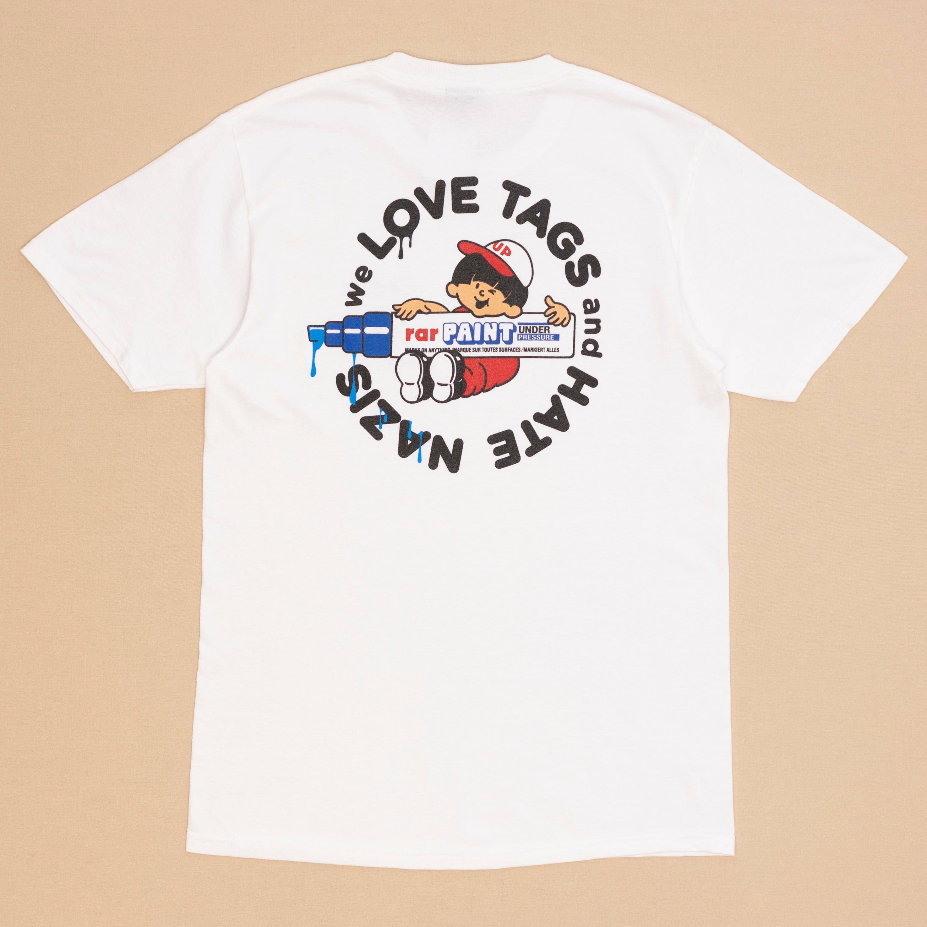 Love Tags Hate Nazis T Shirt (weiß)