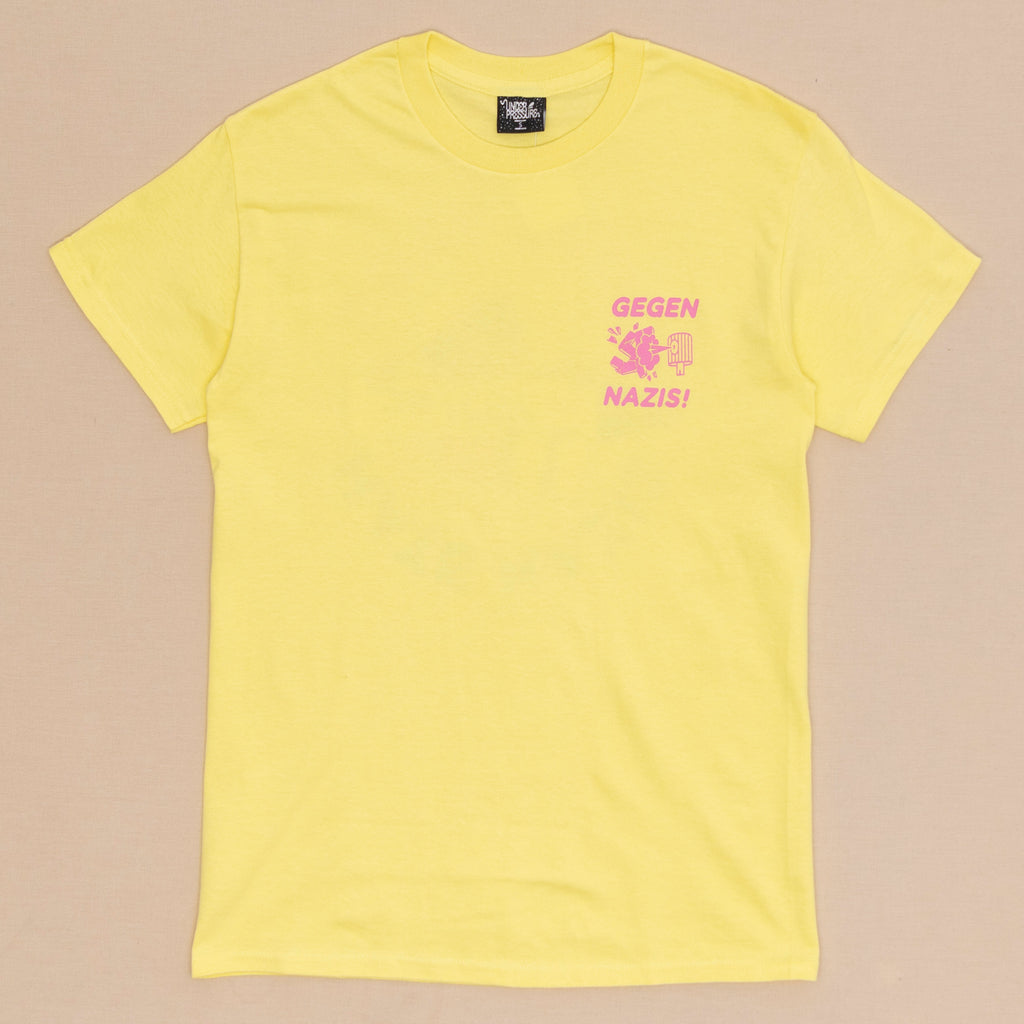 Love Tags Hate Nazis T Shirt (gelb)