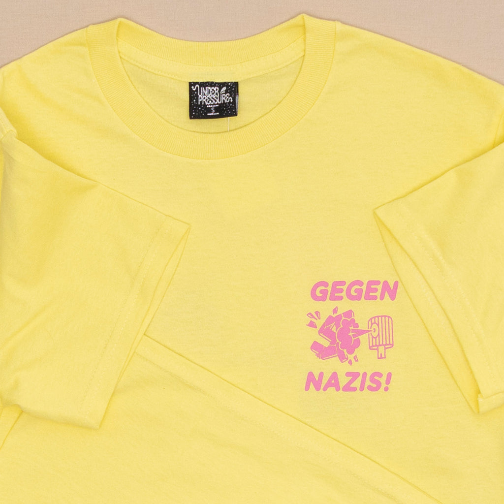 Love Tags Hate Nazis T Shirt (gelb)