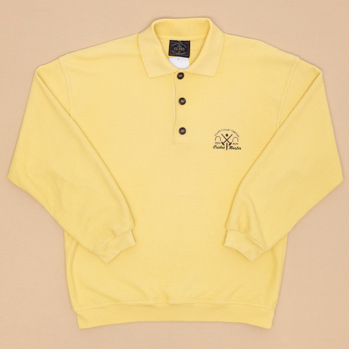 Waffle Polo Sweater, L