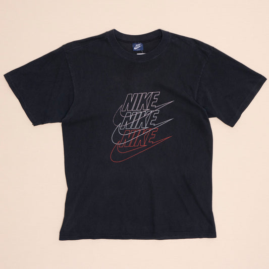 80s Nike Triple Logo T Shirt, L