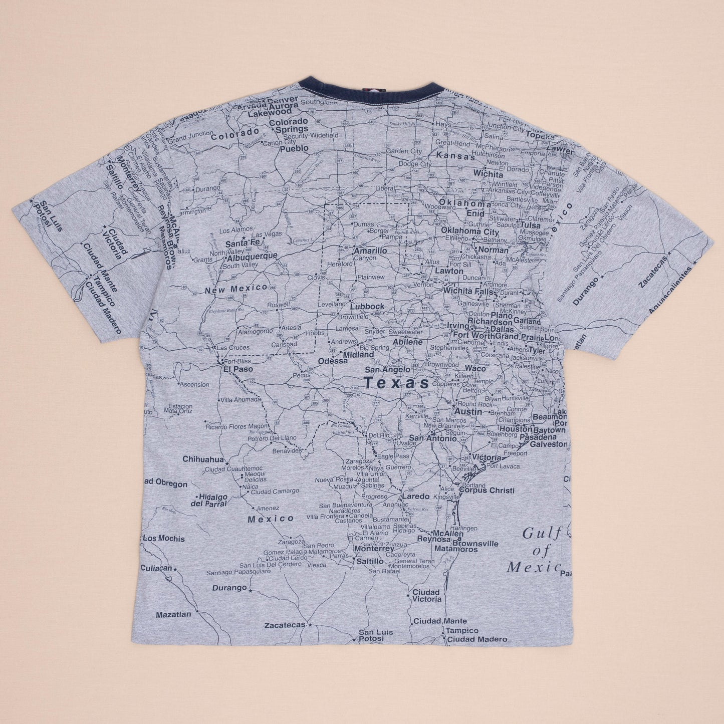 Texas Map T Shirt, XL