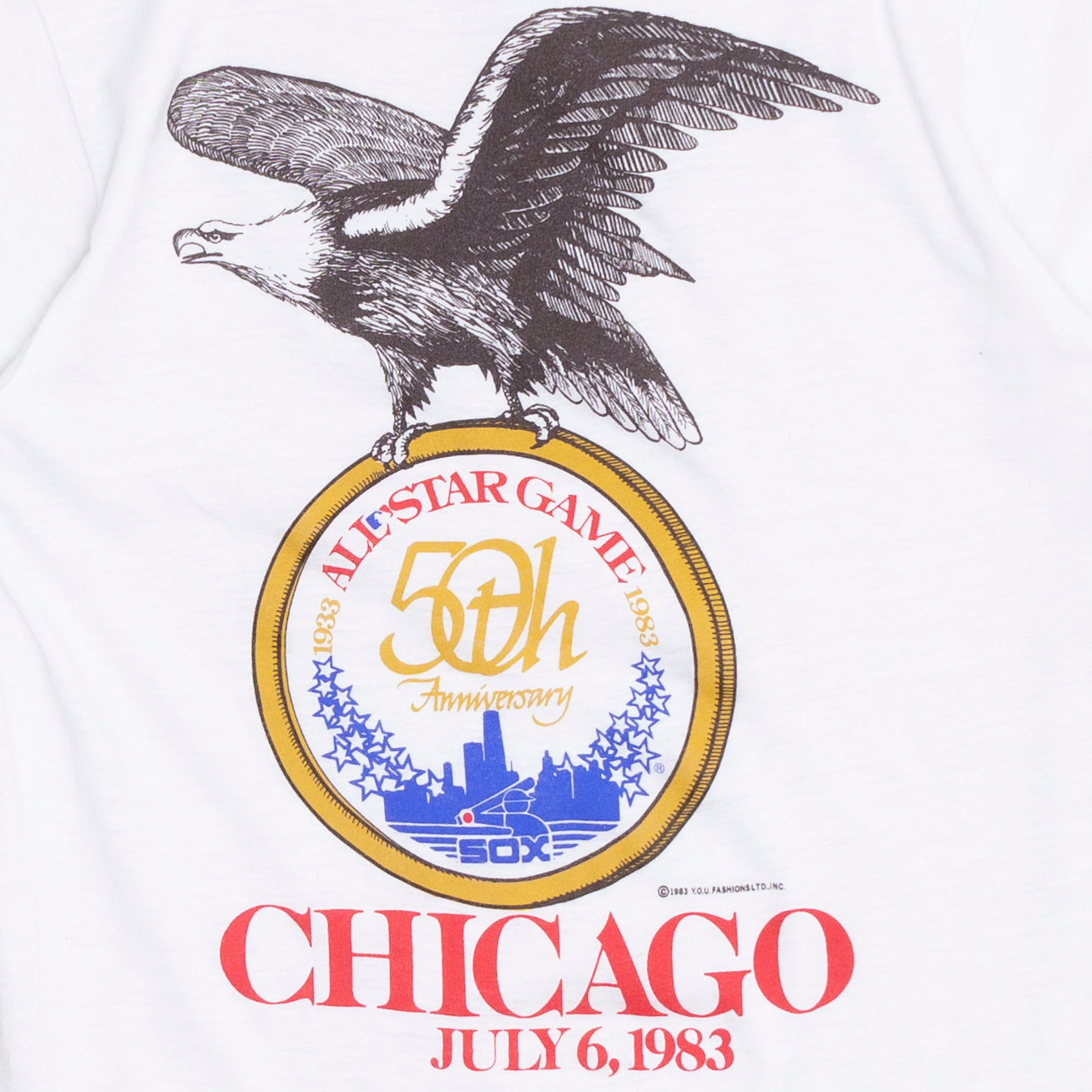 80s Chicago White Sox Anniversary T Shirt, S