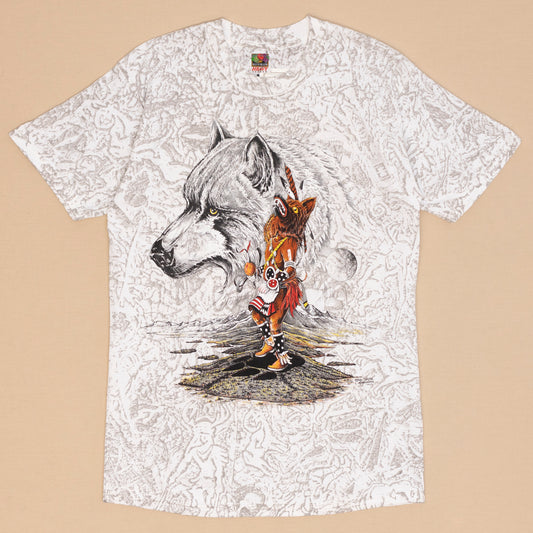 Deadstock Wolf Spirit AOP T Shirt, M