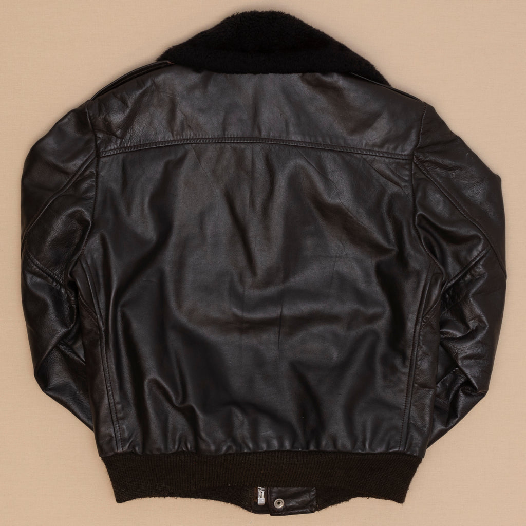 80s Aviator Lederjacke, S-M