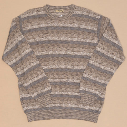 Striped Strickpullover, XXL