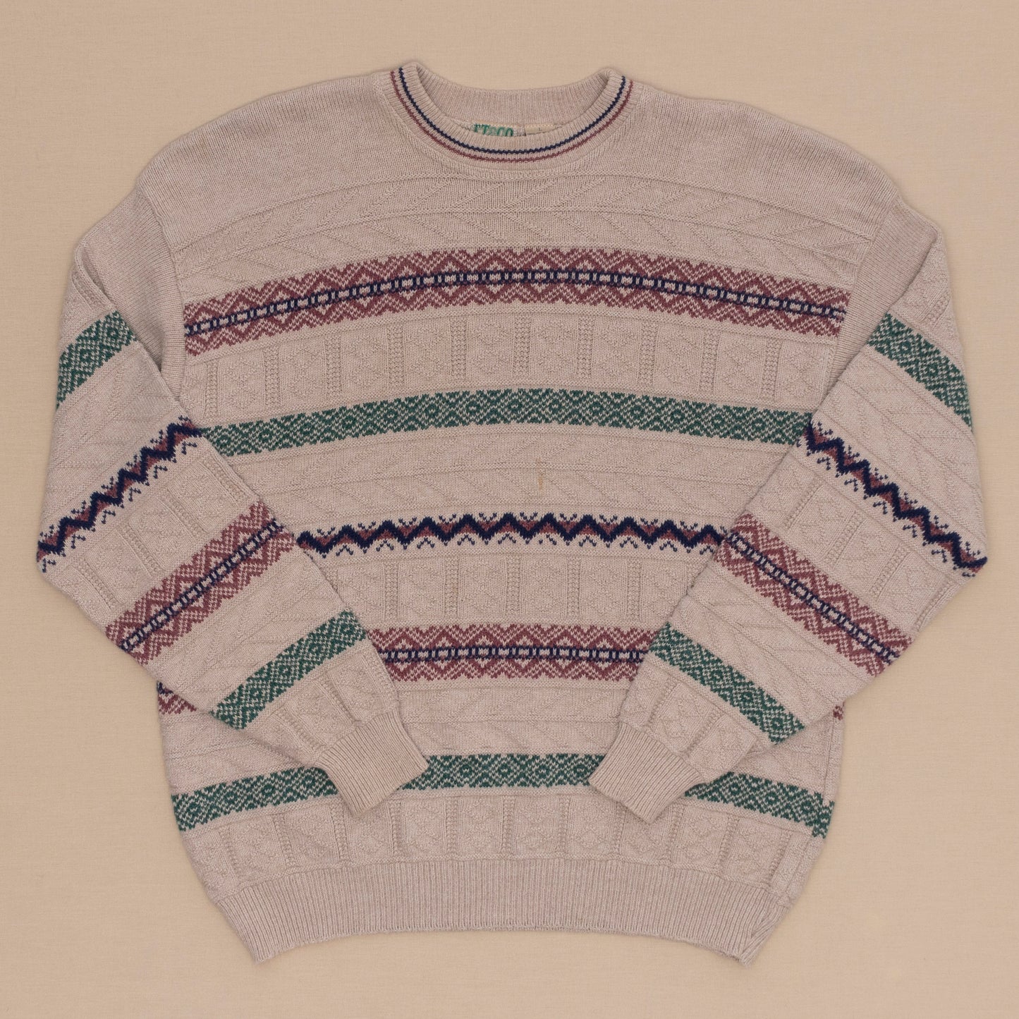 Striped Strickpullover, L