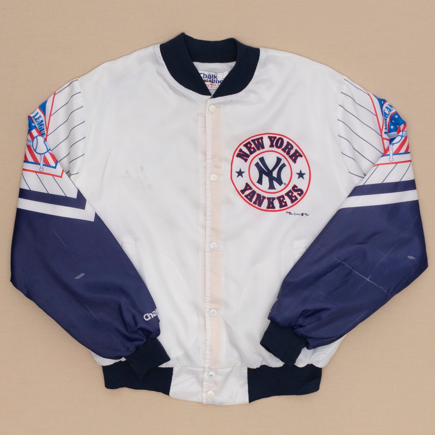 80s NY Yankees Chalk Line Jacke, L