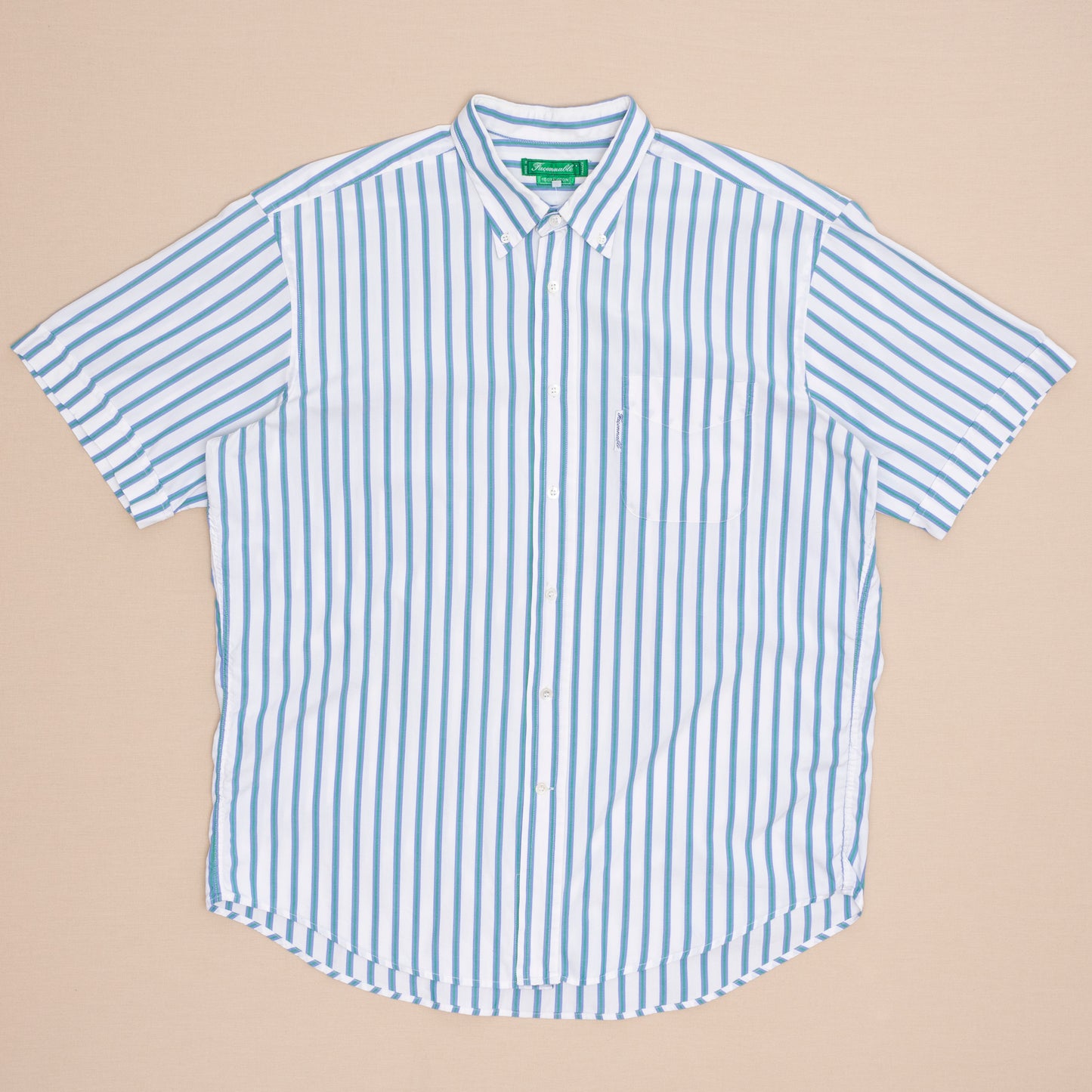 Striped Kurzarmhemd, XL