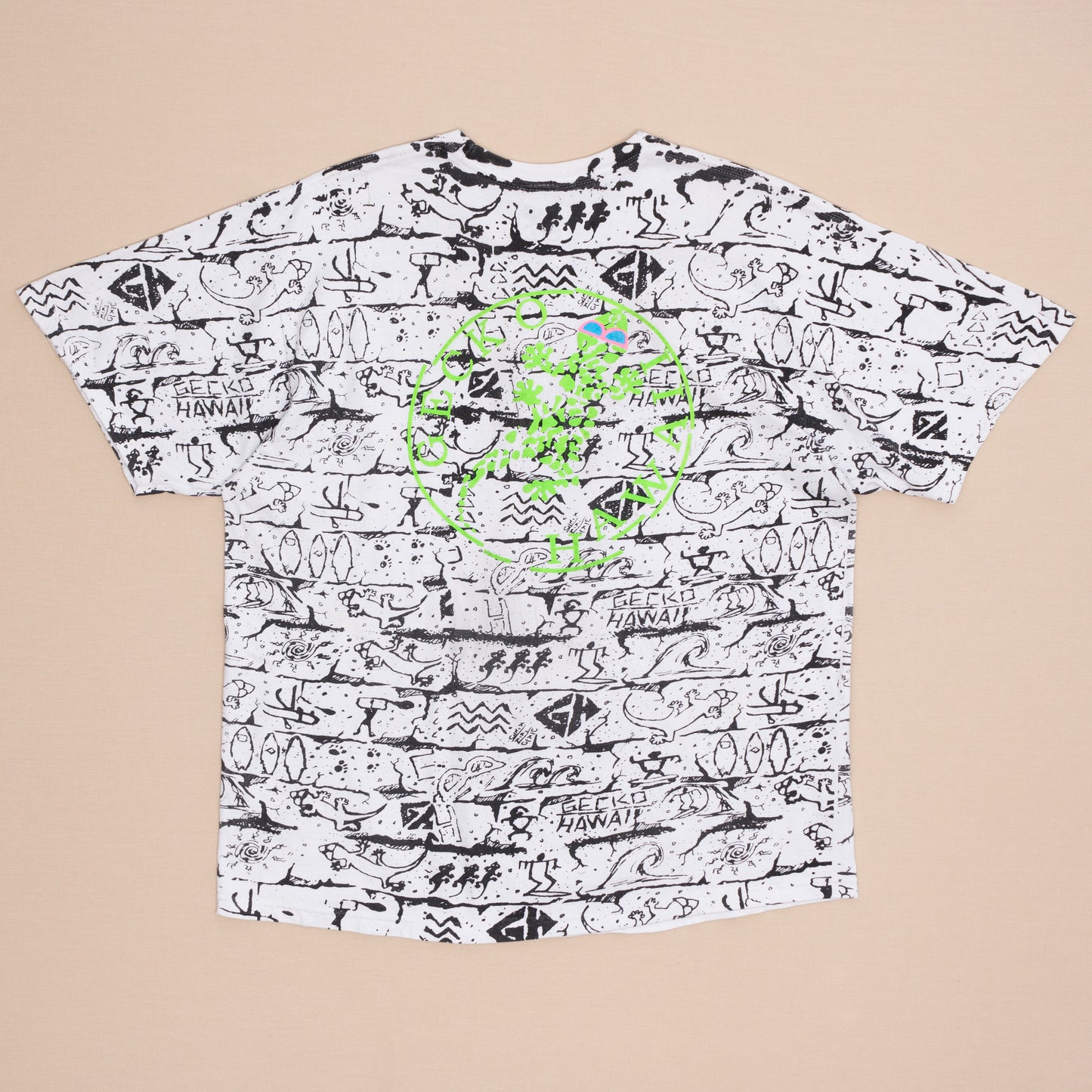 Gecko Hawaii AOP T Shirt, XL