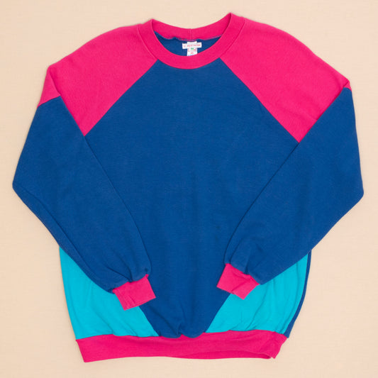 80s Colorblock Sweater, M