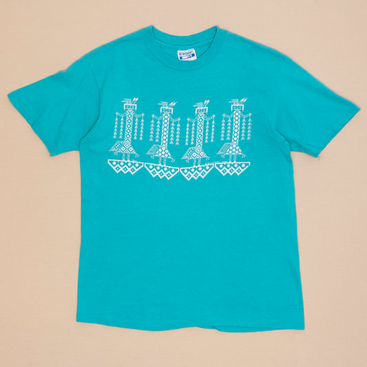 80s Native American Art T Shirt, M