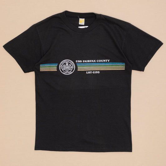 70s USS Fairfax County T Shirt, S