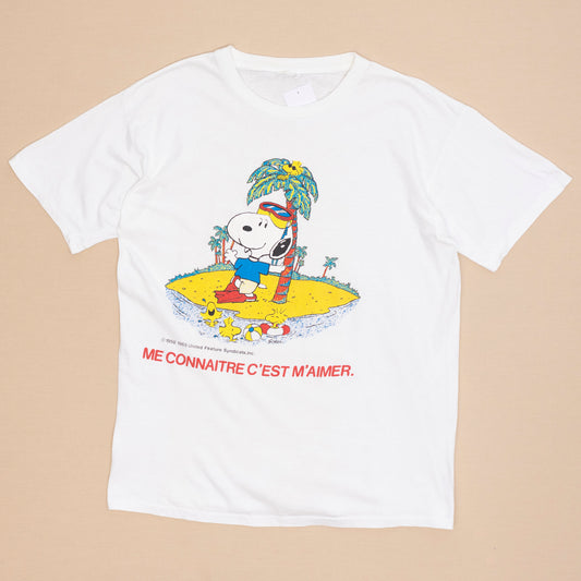 Snoopy Beach T Shirt, L