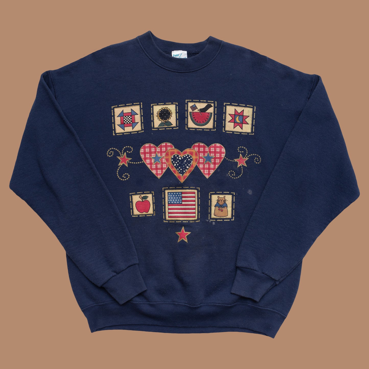 Hand Painted Weihnachts Sweater, L