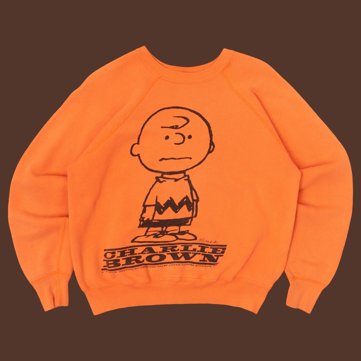 70s Spruce Mayo Peanuts Sweater, M-L